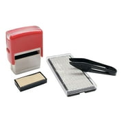 GUOOL Self Inking Rubber Stamp Address Stamp Date Accessory Professional Number Letter Stamp DIY Custom for Accounting Legal Coding red